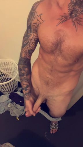 Jerking my fat cock
