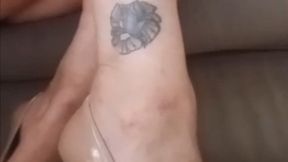 Tara shows her legs in high heels