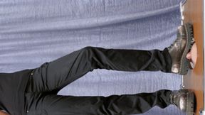 Floor-face trampled under Doc Martens shoes (part 2 of 3), flo025x 2160p