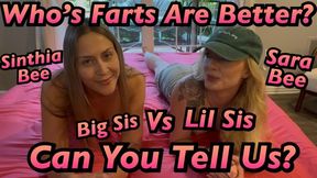 Sara Bee vs Sinthia Bee! Farting Contest! - POV