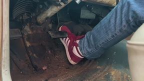 Sneakers & Striped tube socks pedal pumping
