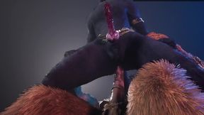 Furry Femboy x Monster Cock 3D