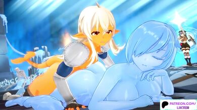 SLIME GIRLS FUTANARI FUCK ANIMATED IN THE DUNGEON HENTAI