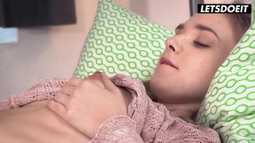 Ukrainian porn star Oxana Chic mounts and cums on cheating husband in hostel room