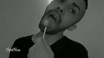 Sucking on a delicious candy