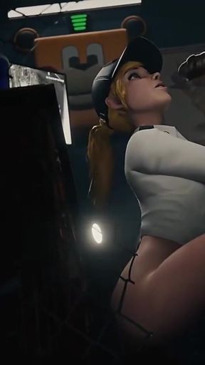 A white haired girl fucked by a blacked man in their garage   Clip 3