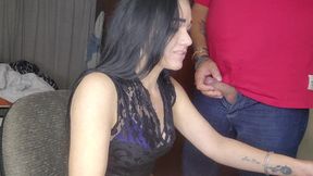 My roomate wanted me to fuck her on a live sex show