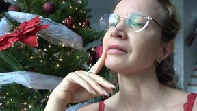 Licking under the Christmas tree