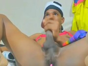 BIG BLACK COCK CUMS VERY HARD ON FACE