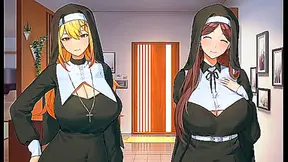 Three Curvy Nuns Give Into Lust Beneath the Blazing Sun – Steamy Hentai Fantasy