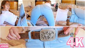 Cum on Jeans & Leather Belt 2