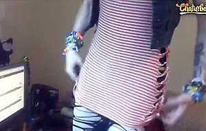 Punk/emo tgirl on webcam