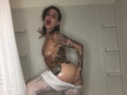 Wet White Yoga Pants