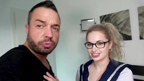 nachhilfe endet in hardcore creampie fick