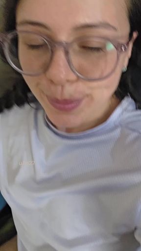 Adorable girl indulges in solo play with her cute pussy