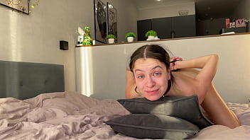 Passionate &amp_ rough anal sex at sunrise with fast pounding and a huge creampie in my stepsister&#039_s tight ass