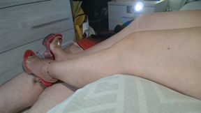 Slave Fucks and Cums Mistress's Shoes and Heel