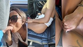 sextape , une baise exhib sur un parking en pleine journee d un magasin ...