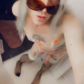 Sassy and Classy Bikini Trans Plays With Herself