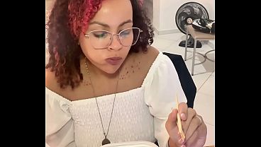 Chubby Latina babe gets gassy in a solo session