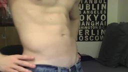 American Model Jerks His Dick
