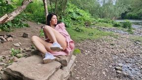 Open Legs Outdoors and Pissing