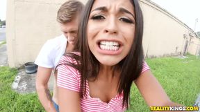 Hot Latina teen Vienna Black gets screwed outdoors