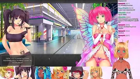 Busty Neko Teases Petite Cutie in Steamy VTuber Lesbian Showdown