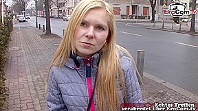 Normal German teen persuaded to have sex on the street