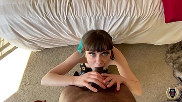 Blue & Fringe Haired Lady Ireland Rose Rides & Sucks Rome Major's Dick