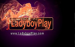 Ladyboy thippy office facial cum