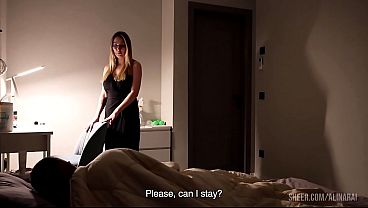 Stepson and stepmother during thunder.