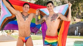 Showing their pride in this rainbow romp