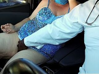 Jamdown26 Dad0603 - Ebony doctor in car finger screwing hawt hot big beautiful woman patient, then that babe give him a head, rides him until this guy started cumming and groaning loudly