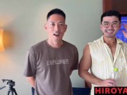 Hiroya Joins With Daniel And Oki In Hot Steamy Shower Fuck