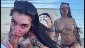 sucking a stranger`s cock (public blowjob in a brazilian beach)