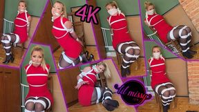 Lil Missy UK in Chairtied In Red Dress With OTN Gag 4K