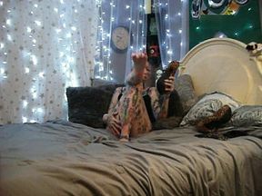 Unhappy Tattooed Foot Goddess Punishes Disloyal Slaveboi POV