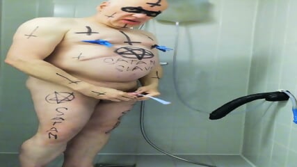 Satan slave takes a delicious urine enema