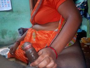 My Hasband Cock Handjob with Home