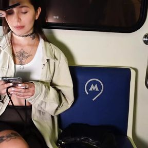 Publicly sucked and allowed herself to be fucked in the train car!