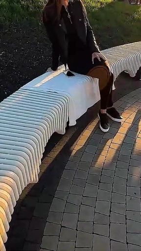 I Met My Old Classmate in Park but She Sockjobed My Dick on the Street
