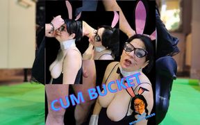 Cum bucket - Slut sucks dick