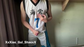 Kise Ryouta (Kuroko no Basuke) Costume Have Fun Getting Off 【loud groaning+nipple play】