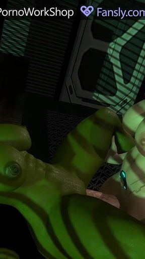 Futanari Fucks a Succubus Girl and Ejaculates Inside Her
