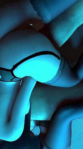 3D Two Skinny Asian Whores Have First Time Threesome Sex