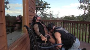 two bikers in the mountains with jim love and jason collins