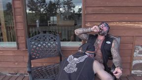 two bikers in the mountains with jim love and jason collins