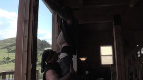 two bikers in the mountains with jim love and jason collins