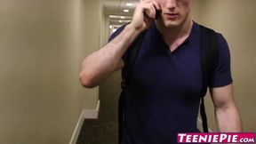 Creampied teen Terra Cox knows how to deepthroat big dick